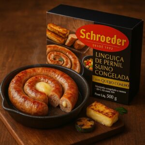 LINGUIÇA DE PERNIL SUINA CONGELADA C/ QJ. COALHO 500gr - SCHROEDER