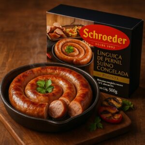 LINGUIÇA DE PERNIL SUINA CONGELADA C/ PIMENTA 500gr - SCHROEDER