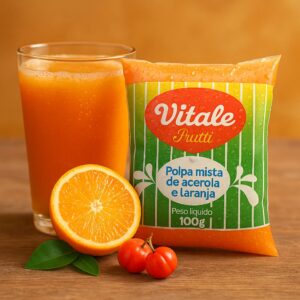 POLPA MISTA DE ACEROLA E LARANJA - PACOTE (10 x 100g) - VITALE FRUTTI