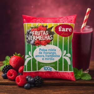 POLPA DE FRUTAS VERMELHAS PACOTE (10x100g) - VITALE FRUTTI