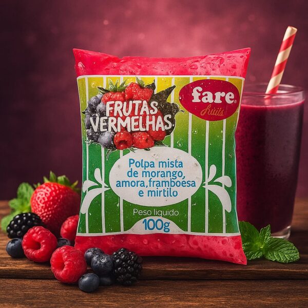 POLPA DE FRUTAS VERMELHAS PACOTE (10x100g) - VITALE FRUTTI