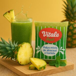 POLPA MISTA DE ABACAXI COM HORTELA - PACOTE (10 x 100g) - VITALE FRUTTI