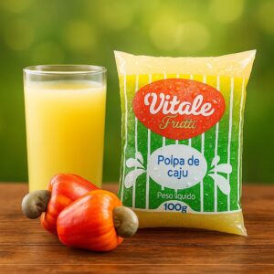 POLPA DE CAJU - BARRA 1 Kg - VITALE FRUTTI - PRODUTO SOB CONSULTA