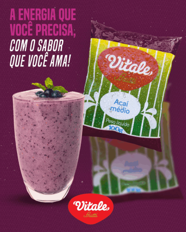 POLPA DE AÇAI - PACOTE (10 x 100g) - VITALE FRUTTI