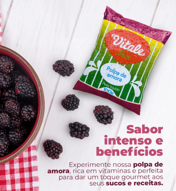 POLPA DE AMORA - PACOTE (10 X 100g) - VITALE FRUTTI
