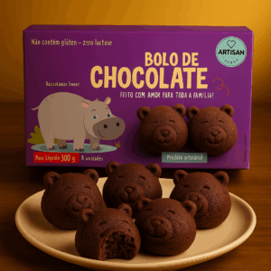 BOLO DE CHOCOLATE ARTISAN FOODS 300g - 06 UNIDADES