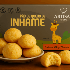 PÃO DE QUEIJO DE INHAME ARTISAN FOODS 500g - 20 UNIDADES
