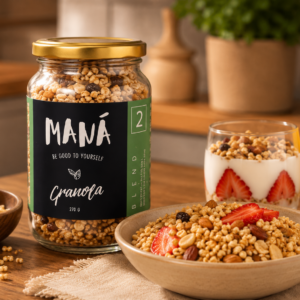 GRANOLA BLEND SEM GLUTEN E SEM AÇUCAR MANÁ 2  - POTE 180g