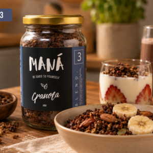 GRANOLA BLEND MIX PROTEICO DE CASTANHAS E CACAU MANÁ 3 - POTE 180g