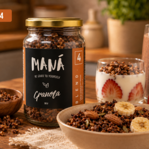 GRANOLA BLEND 7,8g DE PROTEINA SEM AÇUCAR MANÁ 4 - POTE 180g